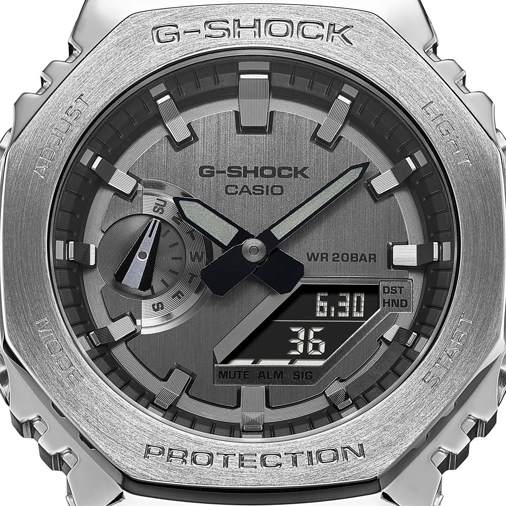 G-Shock GM2100-1A Metal Covered Silver 'CasiOak'