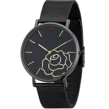 Load image into Gallery viewer, Disney DW002 Princess Beauty &amp; The Beast Enchanted Rose Black Watch