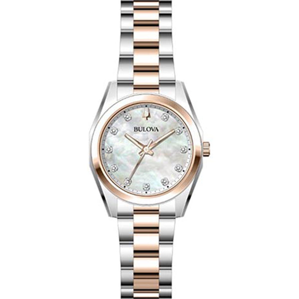Bulova Surveyor 98P207 Classic Mother of Pearl Diamond Set