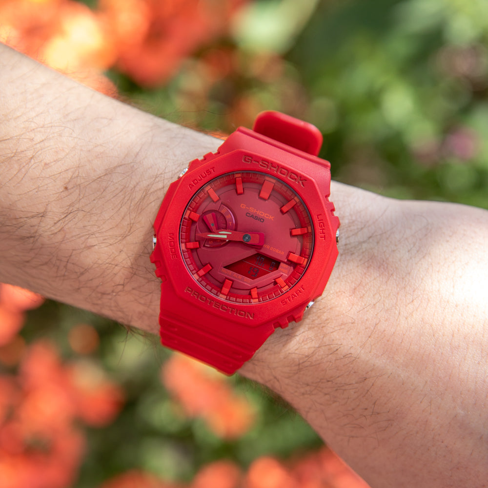 G-Shock GA2100-4A Vibrant Red 'CasiOak' Watch