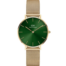 Load image into Gallery viewer, Daniel Wellington Petitte Emerald DW00100480 Gold Stainless Steel Mesh 32mm