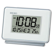 Load image into Gallery viewer, Seiko QHL068-W White Digital Dual Alarm Clock