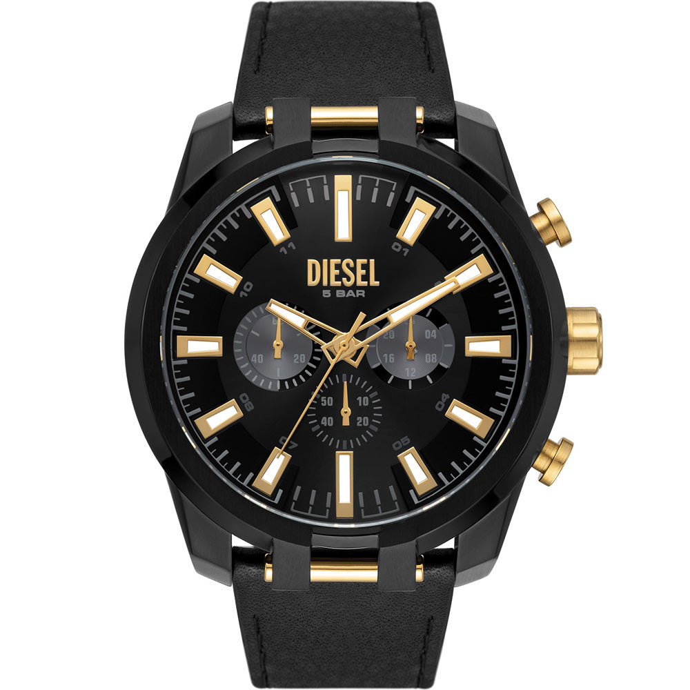 Diesel DZ4610 Split Black Silicone Mens Watch
