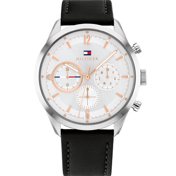 Tommy Hilfiger 1791941 Matthew Black Leather Mens Watch