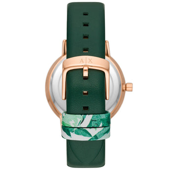 Armani Exchange AX5577 Lola Green Leather Womens Watch