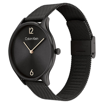 Calvin Klein 25200004 Timeless Black Mesh Womens Watch