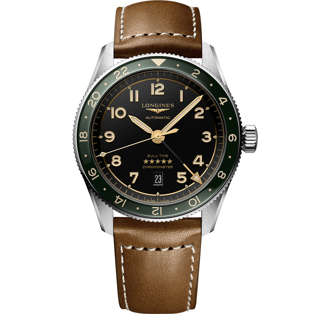 Longines Spirit Zulu Time L38124632 Automatic Brown Leather 42mm