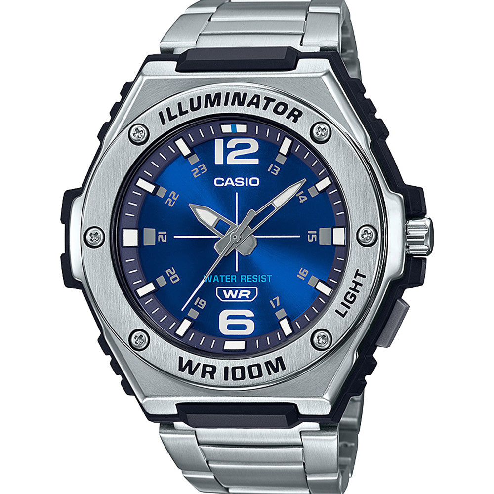 Casio MWA100HD-2AV Blue Dial Stainless Steel Watch