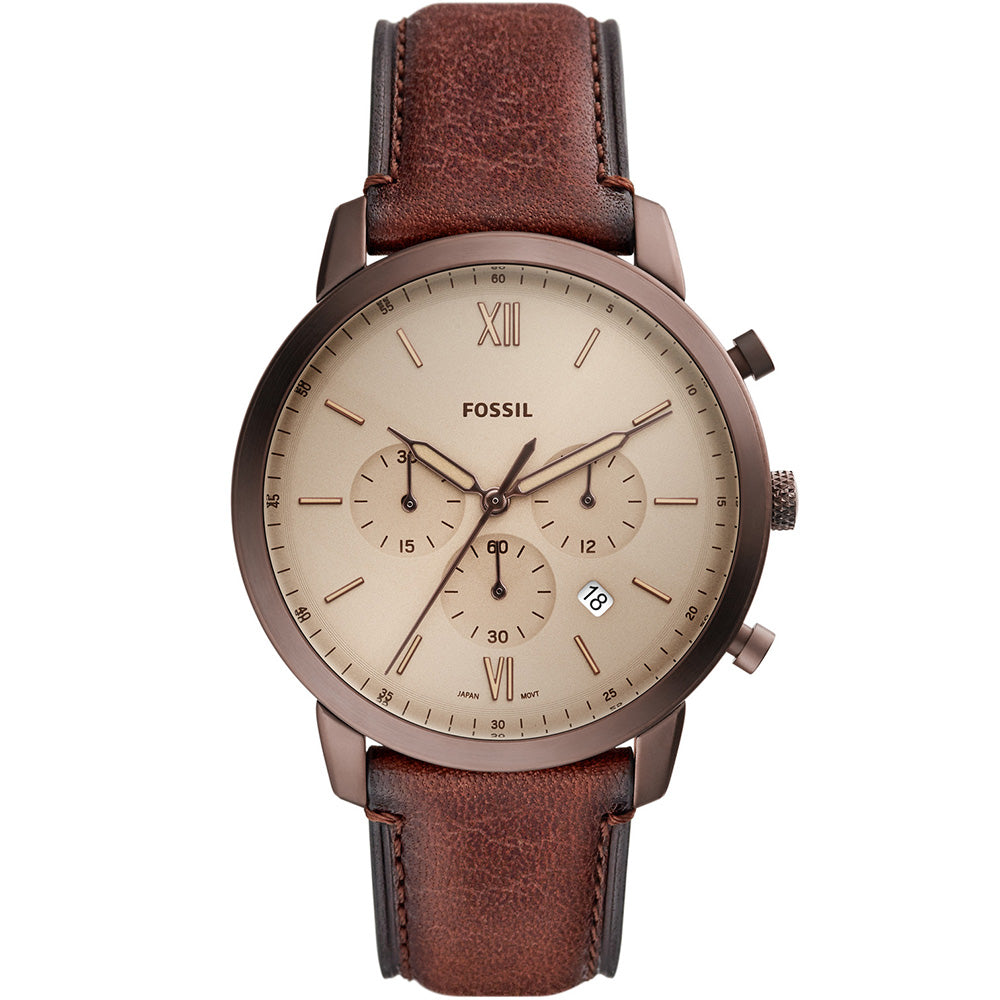 Fossil FS5941 Neutra Brown Leather Mens Watch – Grahams Jewellers