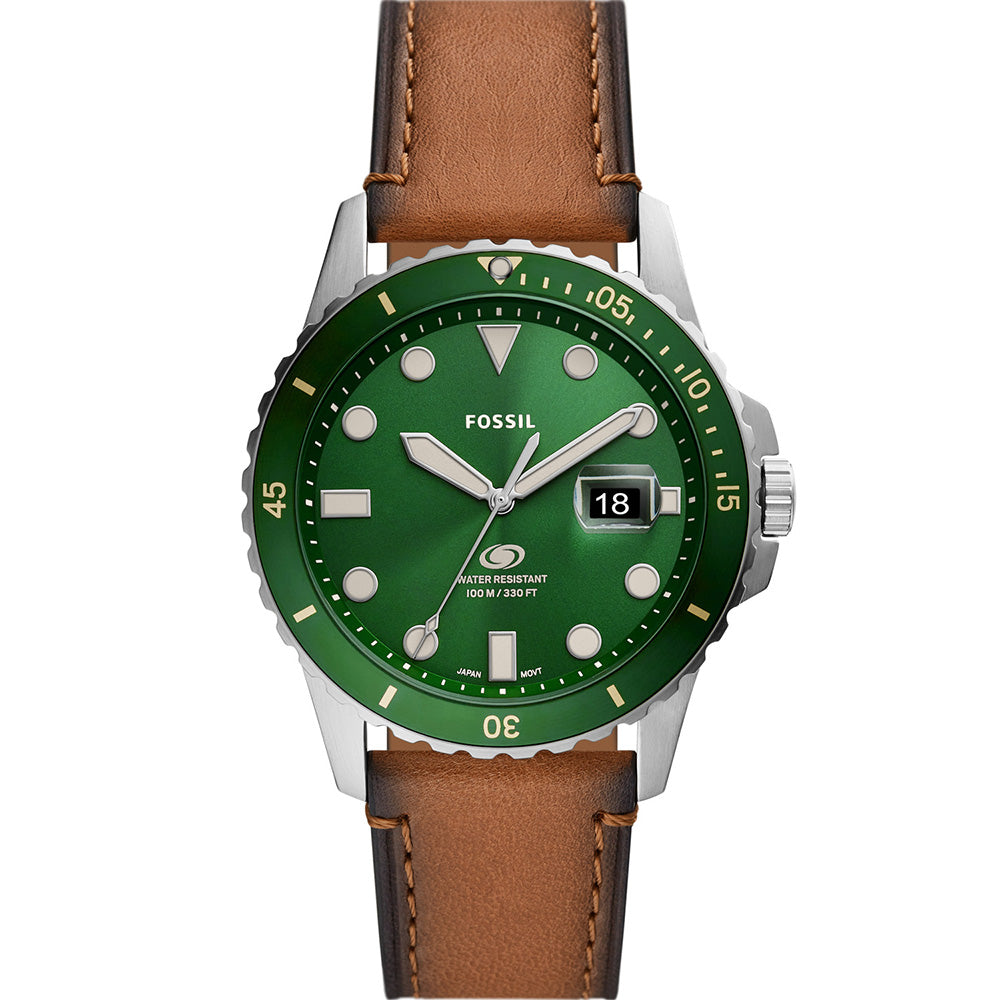 Green fossil watch best sale men's