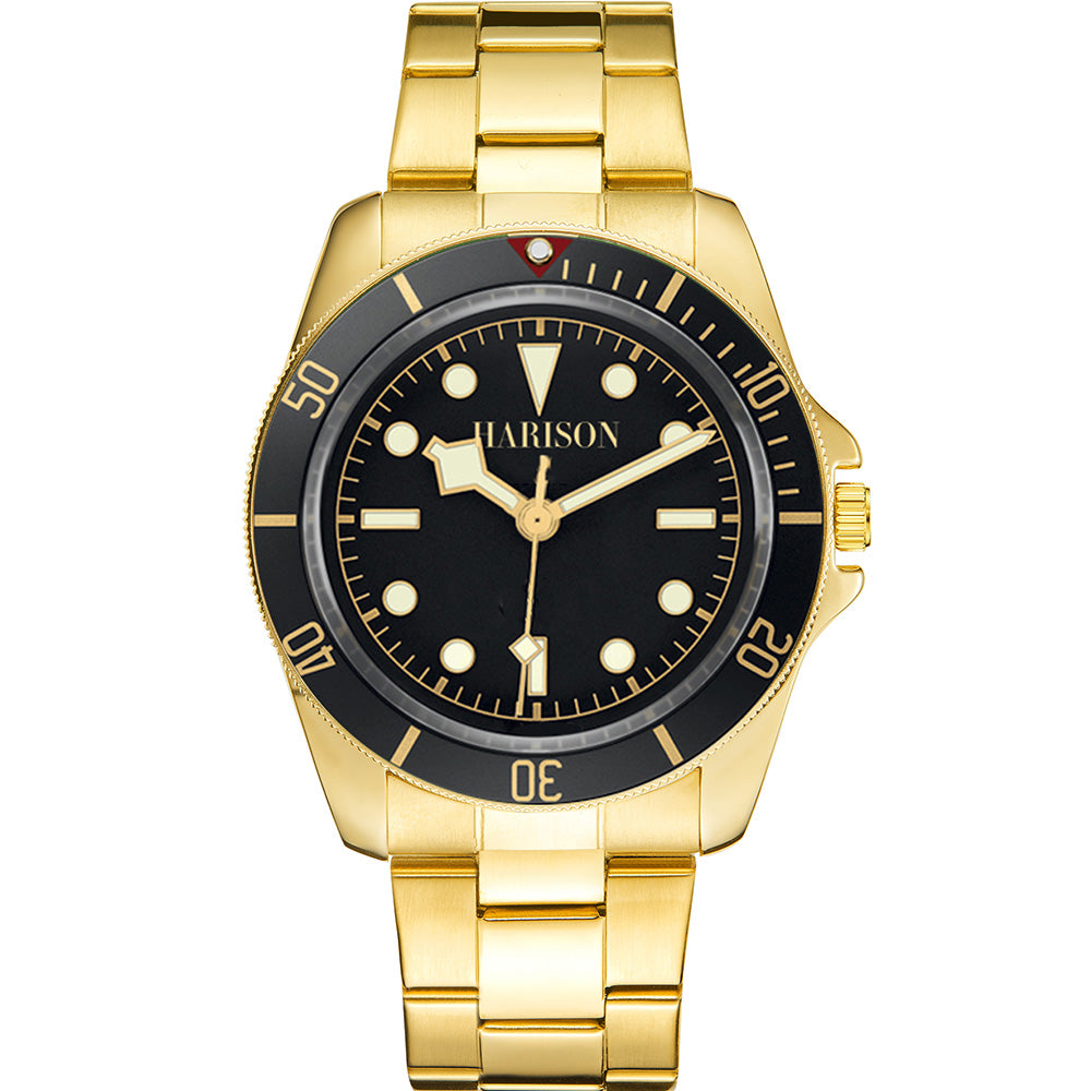 Harison Sports Gold Plated Stainless Steel 42mm Grahams Jewellers