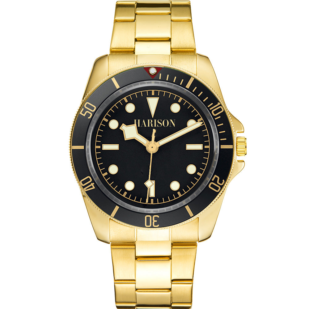 Harison Sports Gold Tone Mens Watch