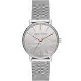 Armani Exchange AX5583 Lola Silver Tone Mesh Womens Watch