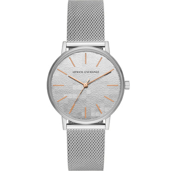 Armani Exchange AX5583 Lola Silver Tone Mesh Womens Watch