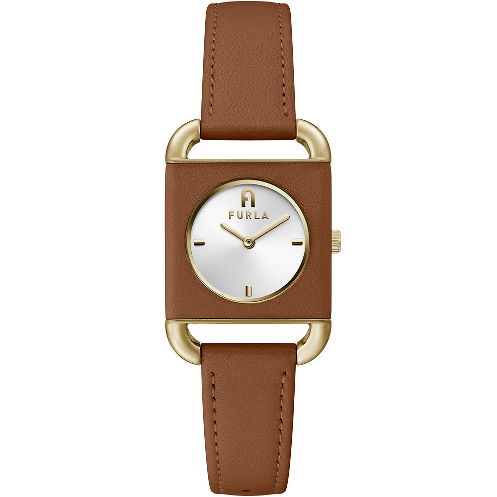 Furla WW00017002L2 Arco Square Brown Leather Womens Watch