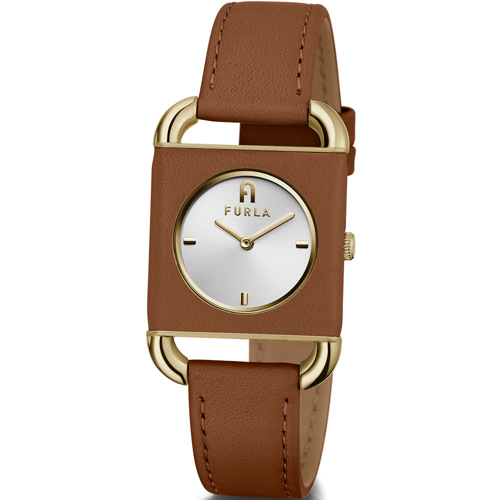 Furla WW00017002L2 Arco Square Brown Leather Womens Watch