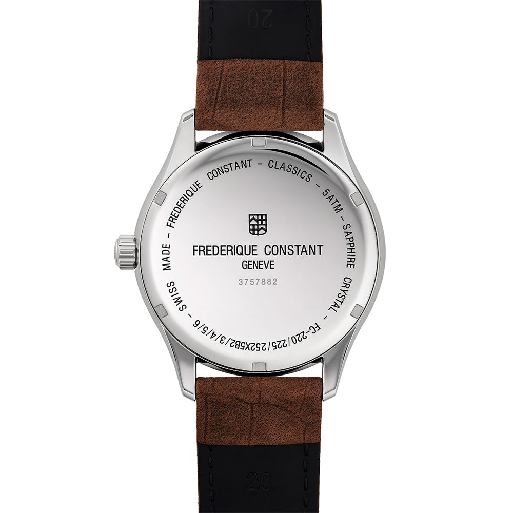 Frederique Constant FC220DGS5B6 Brown Leather Mens Watch