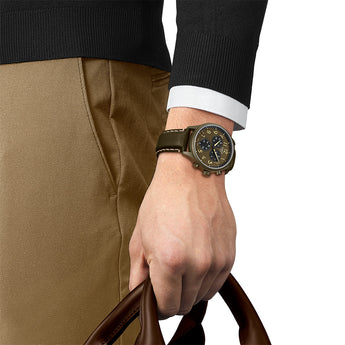 Tissot Chrono XL T1166173609200 Brown Leather 45mm