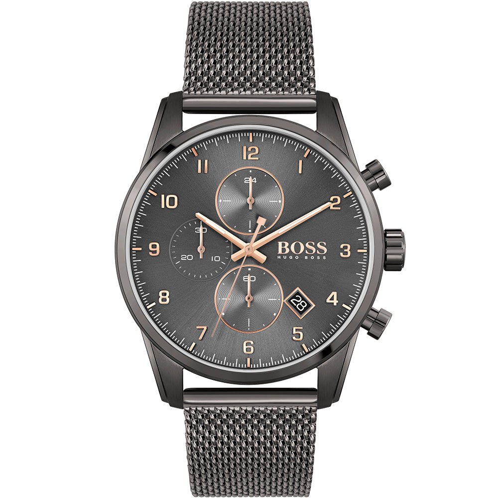 Grahams – Hugo Boss Mesh Skymaster Jewellers Watch 1513837 Mens