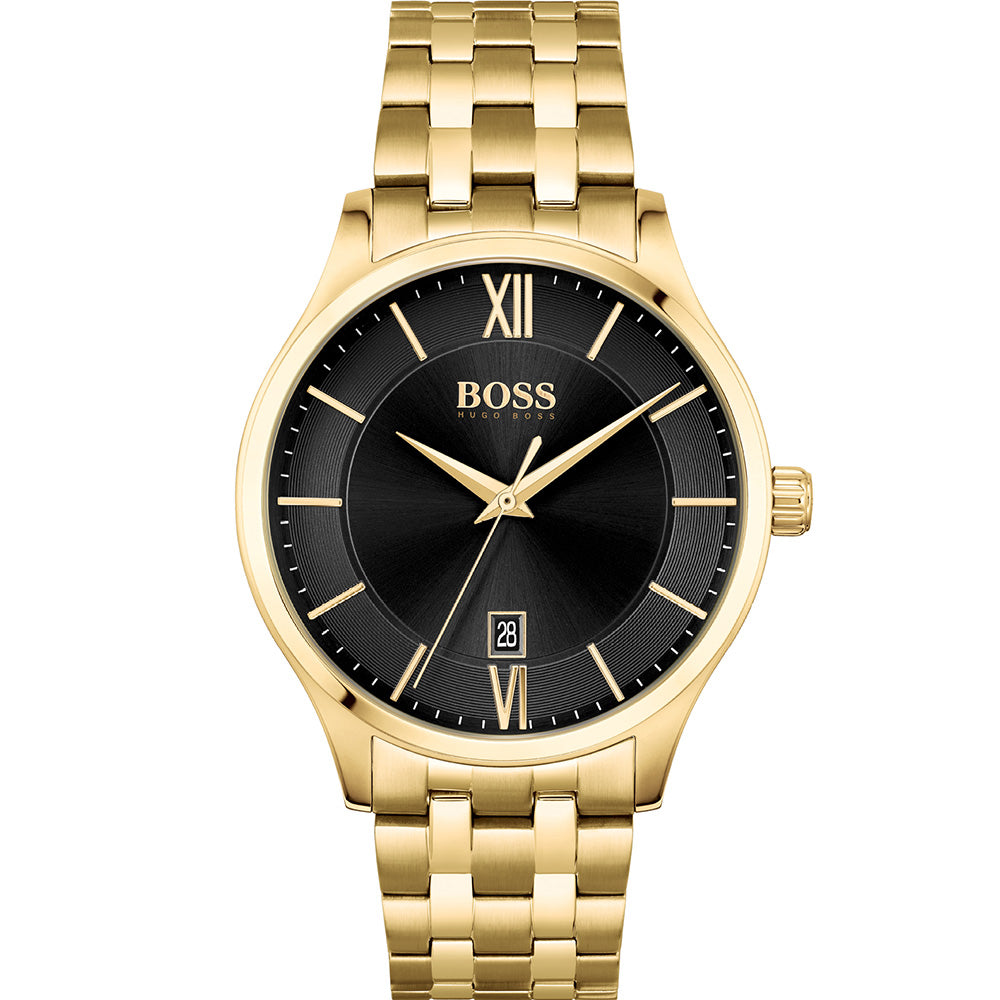 Hugo Boss 1513897 Elite Gold Tone Mens Watch