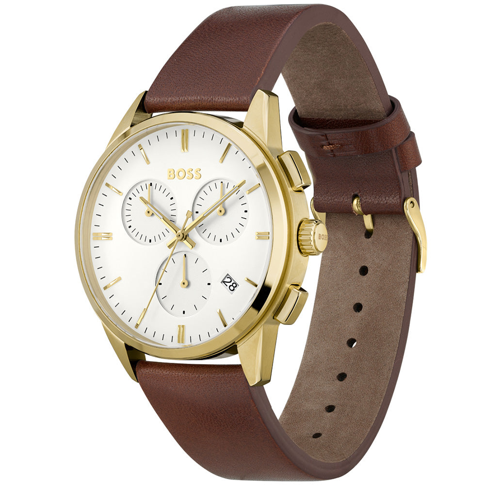 Hugo Boss 1513926 Dapper Leather Mens Watch