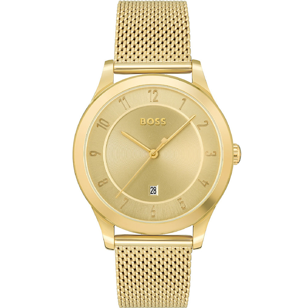 Hugo Boss 1513982 Purity Gold Tone Mesh Mens Watch