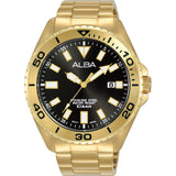 Alba AS9Q38X Active Gold Tone Stainless Steel Mens Watch
