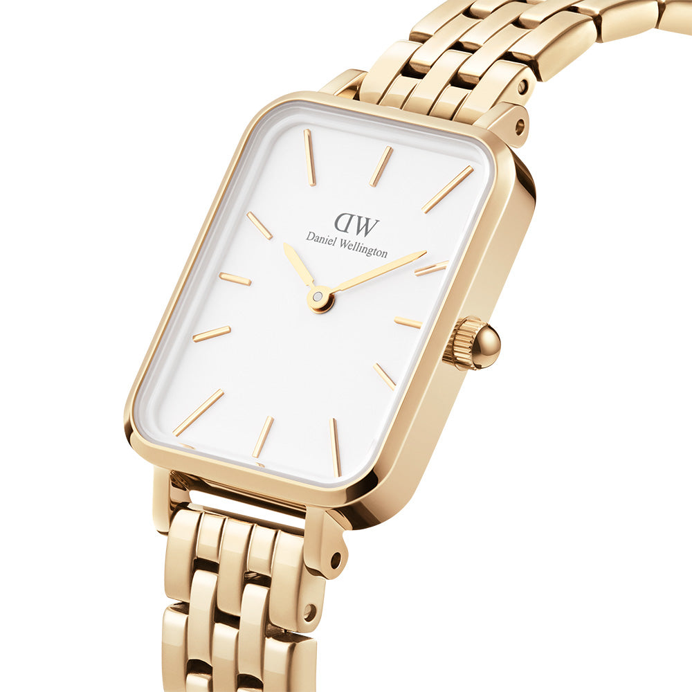 Daniel Wellington DW00100622 Quadro Link Gold Tone Womens Watch