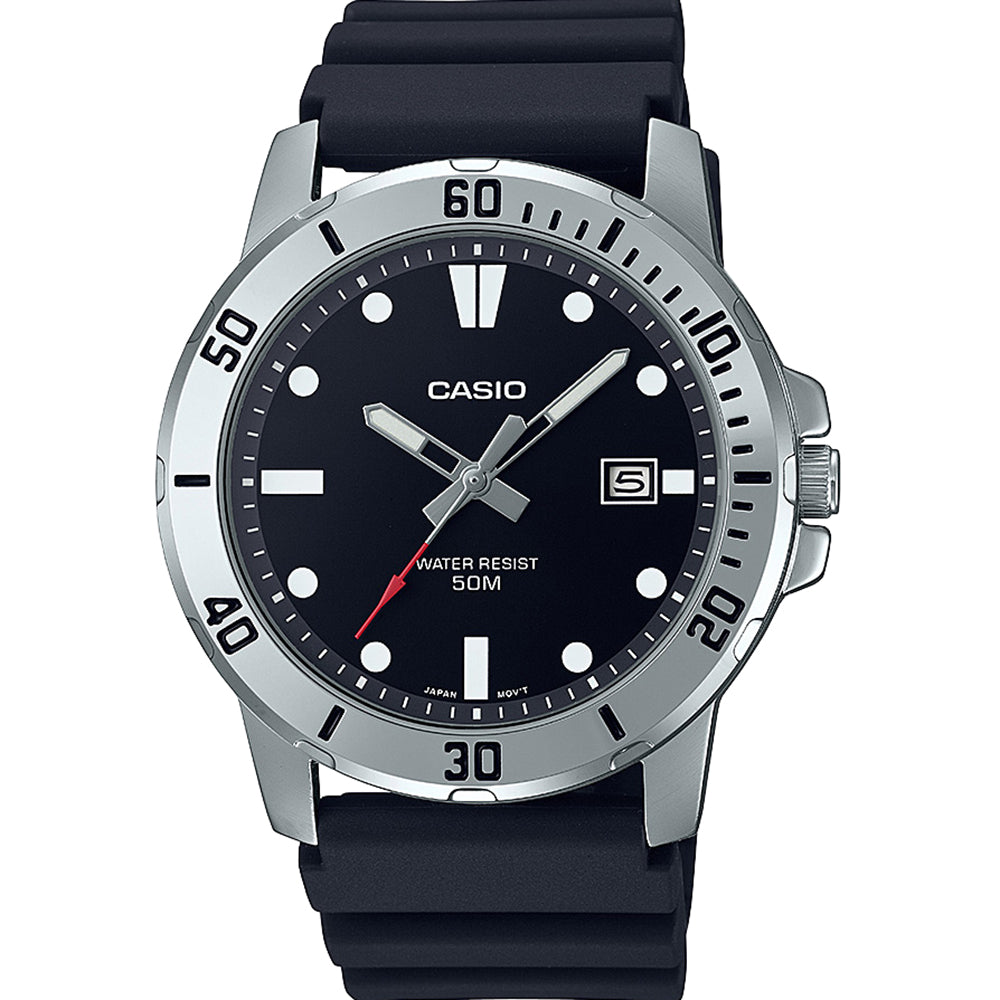 Casio MTPVD01-1 Black Analogue Watch