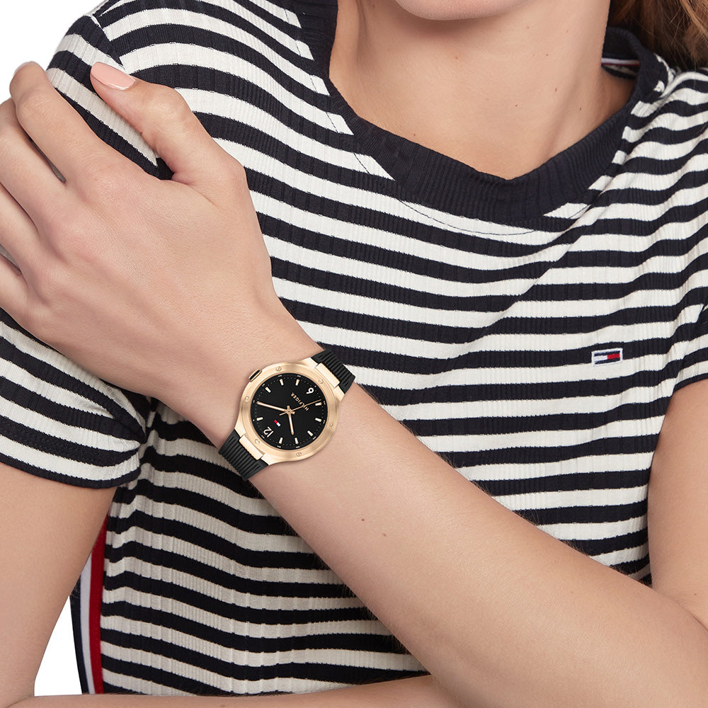 Tommy hilfiger watches women black Clearance