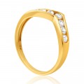 Load image into Gallery viewer, 9ct Yellow Gold Wishbone Cubic Zirconia Ring