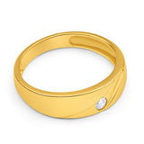 Cubic Zirconia Gents Ring in 9ct Yellow Gold