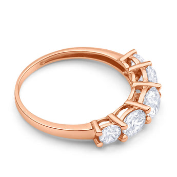 Cubic Zirconia  'Esther' Ring 9ct Rose Gold