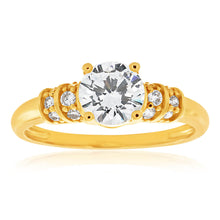 Load image into Gallery viewer, 9ct Yellow Gold Majestic Cubic Zirconia Ring