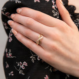 Cubic Zirconia Infinity Ring in 9ct Yellow Gold
