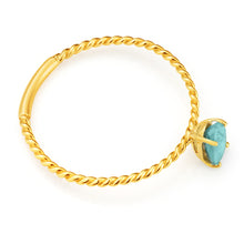 Load image into Gallery viewer, 9ct Yellow Gold Turquoise Ring