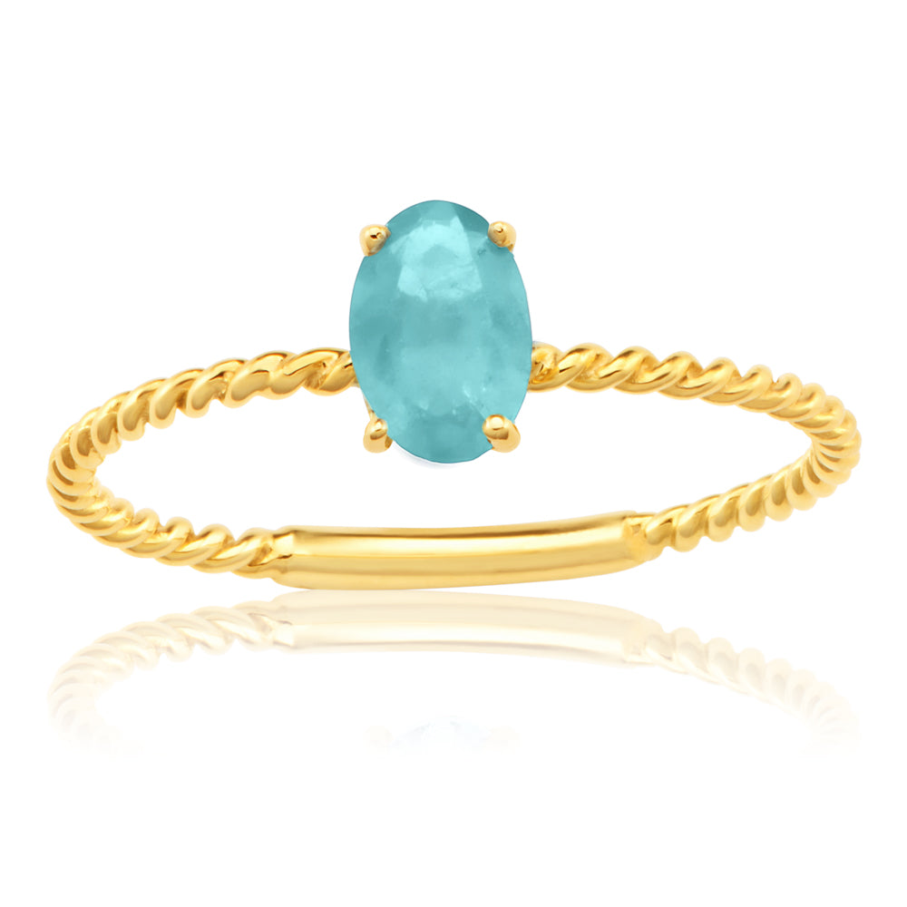 9ct Yellow Gold Turquoise Ring