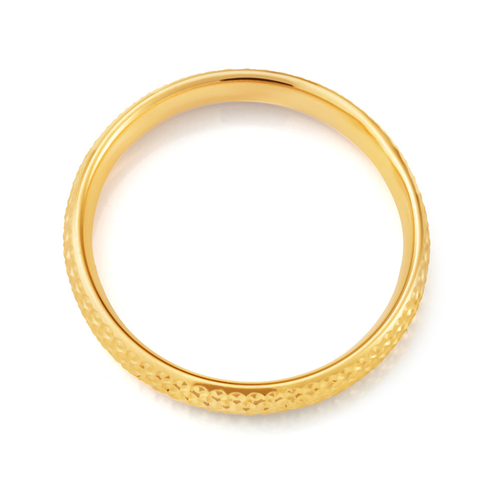 9ct Yellow Gold Dicut Ring