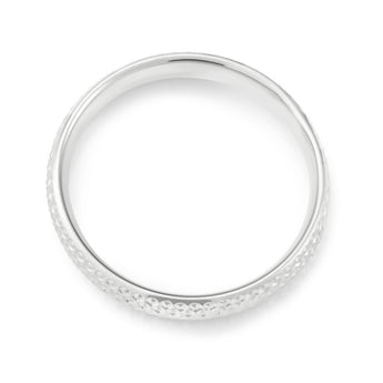 9ct White Gold Dicut Ring