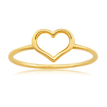 Load image into Gallery viewer, 9ct Yellow Gold Heart Shape Ring