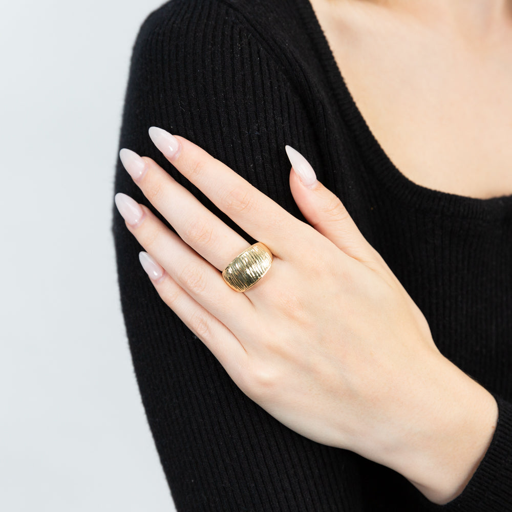 9ct Yellow Gold Dome Ring Grahams Jewellers