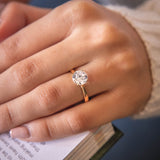 Cubic Zirconia Brilliant Cut Solitaire Ring in 9ct Yellow Gold