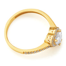Load image into Gallery viewer, 9ct Yellow Gold Zirconia Heart Ring