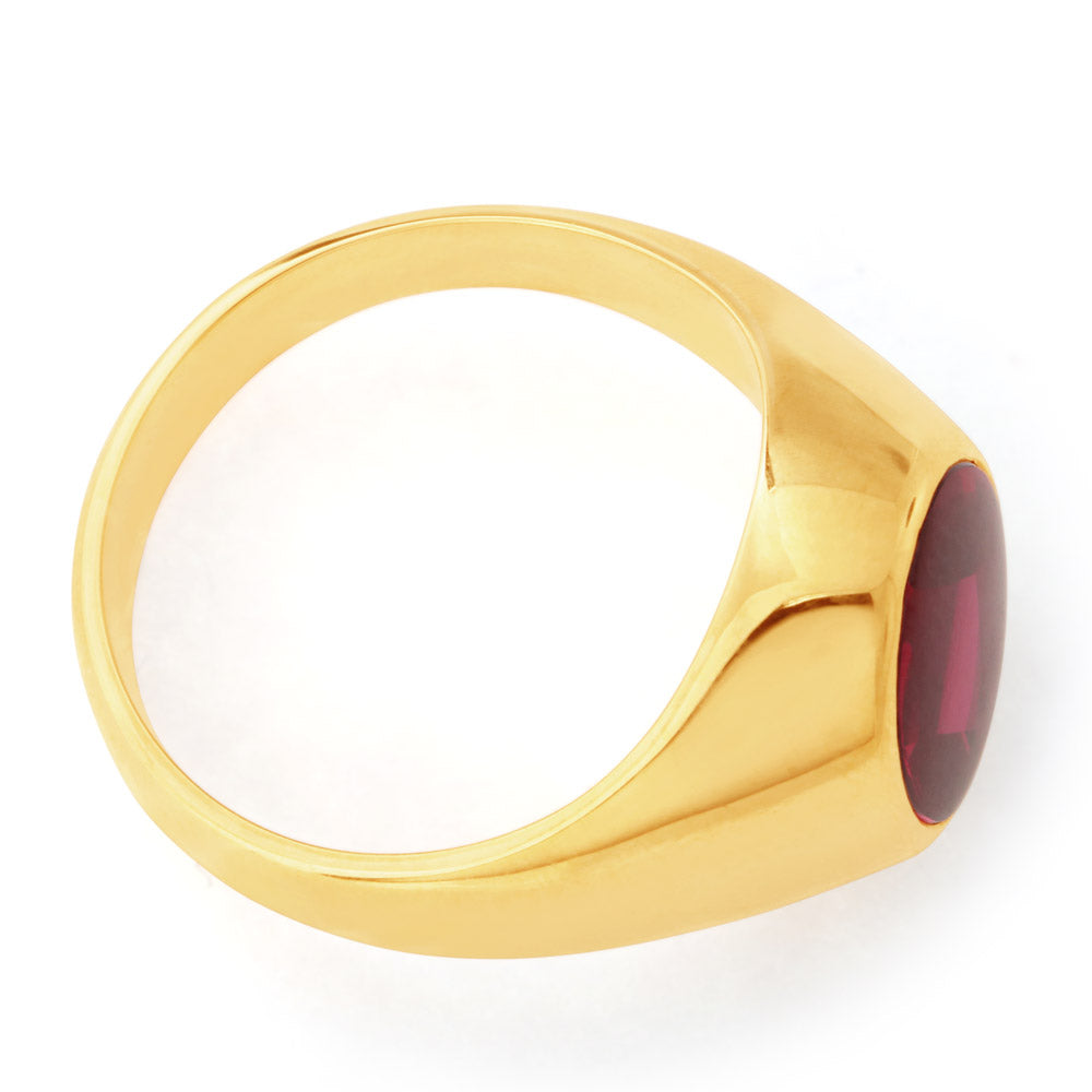Simple Oval Cut Ruby Ring | LUO