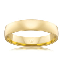 Load image into Gallery viewer, 9ct Yellow Gold 4mm Classic Barrel Ring. Size R