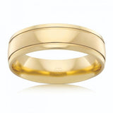 9ct Yellow Gold 6mm Half Round Ring Size U