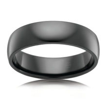 Load image into Gallery viewer, Zirconium 6mm Gents Ring Polish Finish. Size T, W, X.