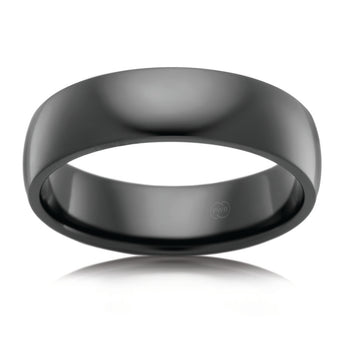 Zirconium 6mm Gents Ring Polish Finish