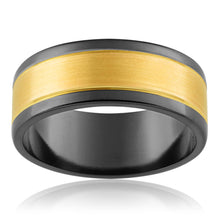 Load image into Gallery viewer, 9ct Yellow Gold and Zirconium 8mm
