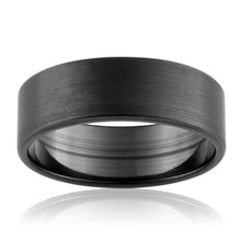 Load image into Gallery viewer, Zirconium 7mm Sanded Gents Ring Size T/U/X